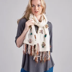 Felted Floral Scarf